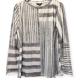 NWT Shall We Monochrome Striped Top